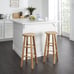 Natural Wood Backless Indoor Bar Stool, Fully Assembled,-FJKSLJ251