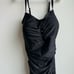 NWT Torrid Black Slim Fix Wireless Lattice Front One Piece Swimsuit Size 6/6X/30