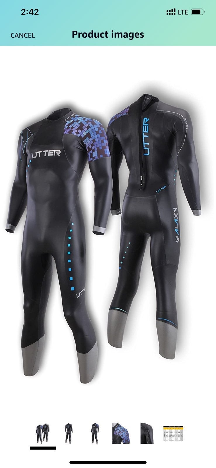 Men's triahlon wetsuit