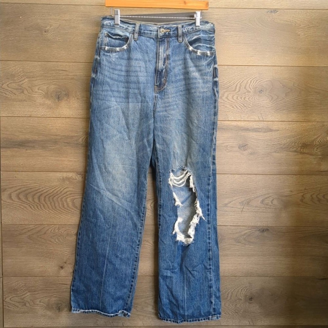 KanCan 90's Style High Rise Wide Leg Denim Jeans Women's Size 28