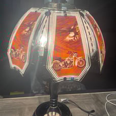 Vintage Motorcycle Eagle Red Touch Lamp Electronic Used Pre Owned Tested Works R