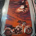 Vintage Motorcycle Eagle Red Touch Lamp Electronic Used Pre Owned Tested Works R