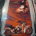 Vintage Motorcycle Eagle Red Touch Lamp Electronic Used Pre Owned Tested Works R