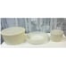 3 Vintage Clear Plastic Tupperware Large Round Cake Storage Containers w Lids