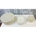 3 Vintage Clear Plastic Tupperware Large Round Cake Storage Containers w Lids