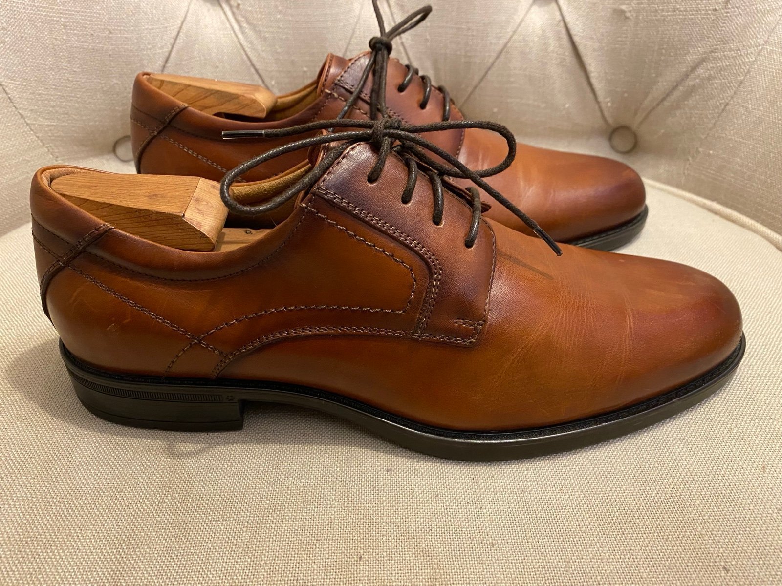 Florsheim Ortholite Comfortech Genuine Leather Brown & Black Size 10D | Bundle