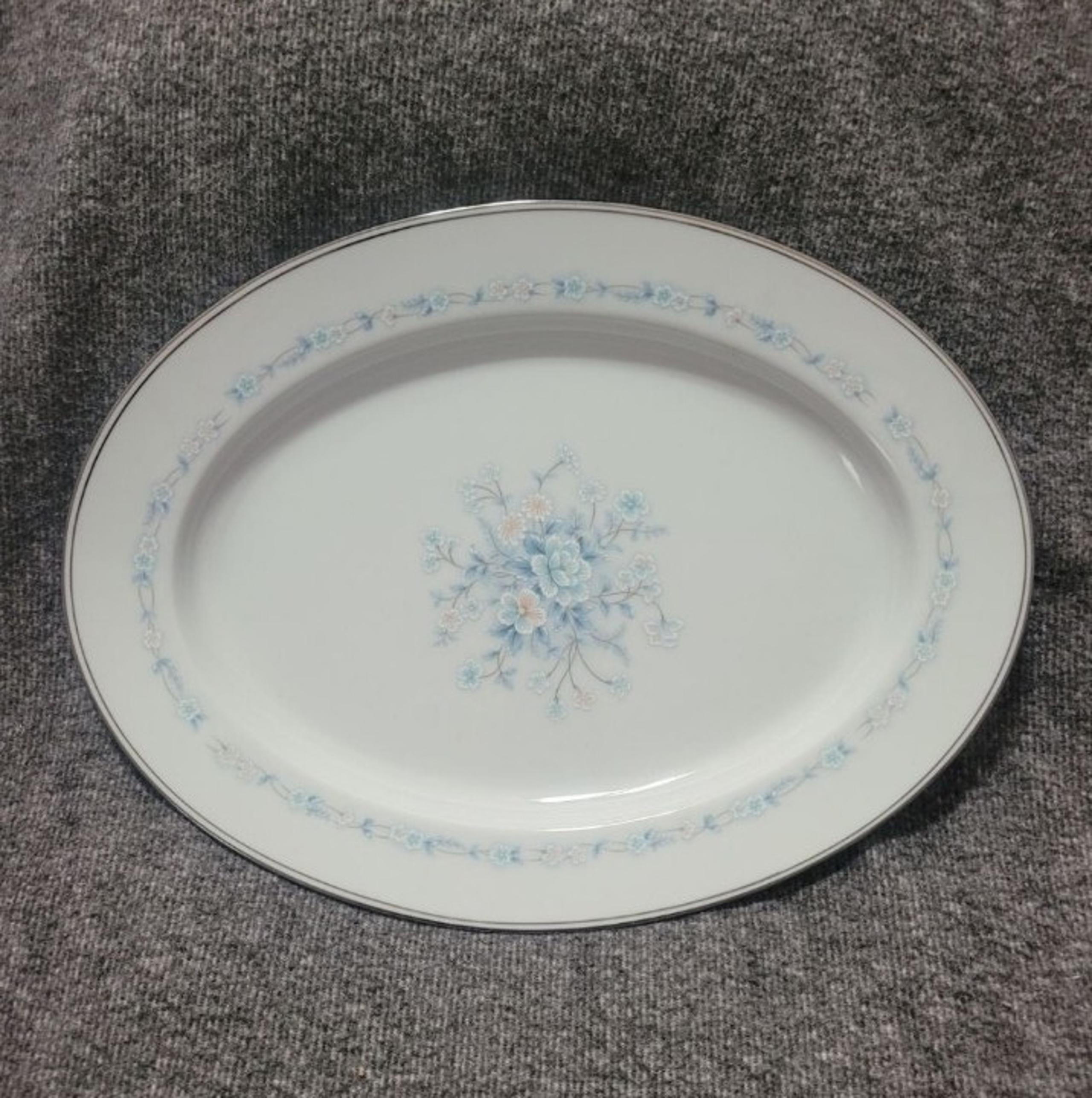 Vintage Contemporary Fine China~Noritake~Blue Beauty Serving Platter~Sri Lanka
