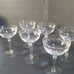 Fostoria Holly clear stem 6 champagne glasses