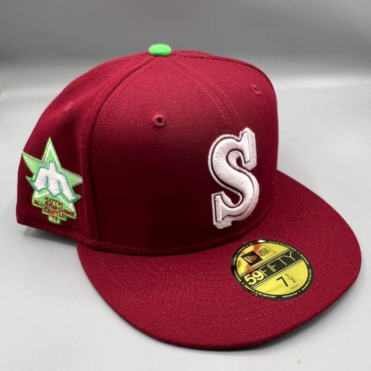 Seattle Mariners Hat Men 7 1/2 Red Green 59Fifty New Era Fitted Cap