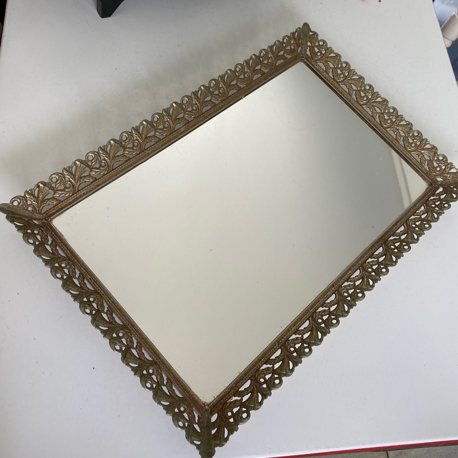 Vintage Vanity Mirror Tray