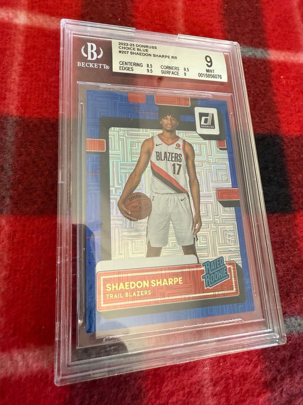 Shaedon Sharpe Rated Rookie /49 Beckett 9