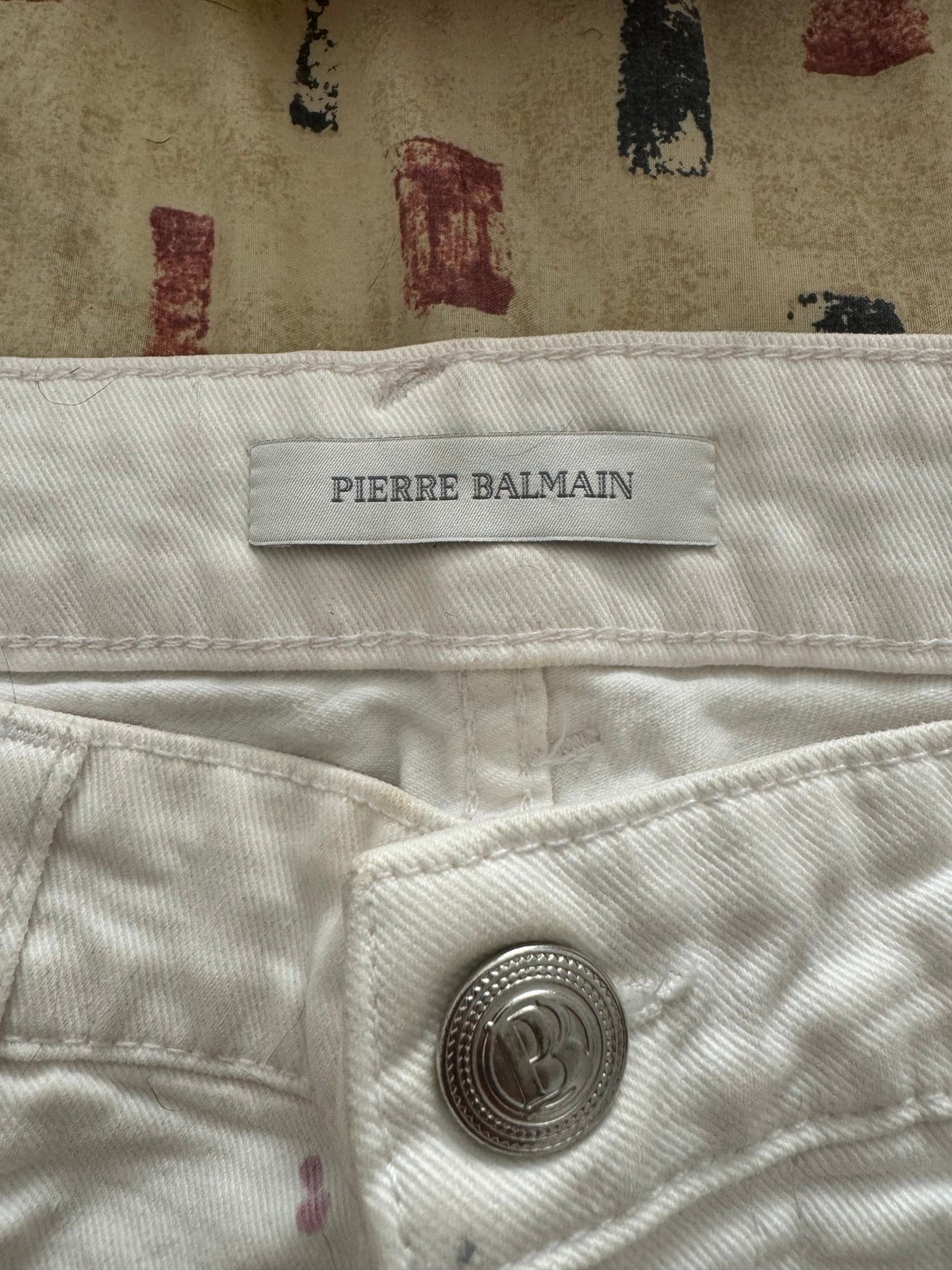 White balmain Pierre jeans