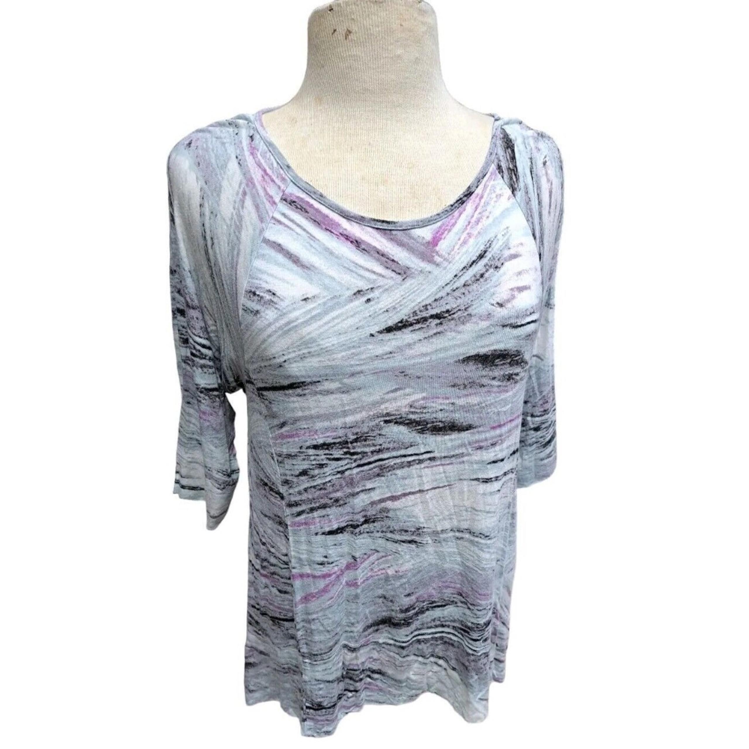 Soma Intimates Top Women's Large Blue Multicolor Long Sleeve