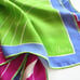 Vintage Vera Neumann silk scarf color block mod retro geometric neon green blue