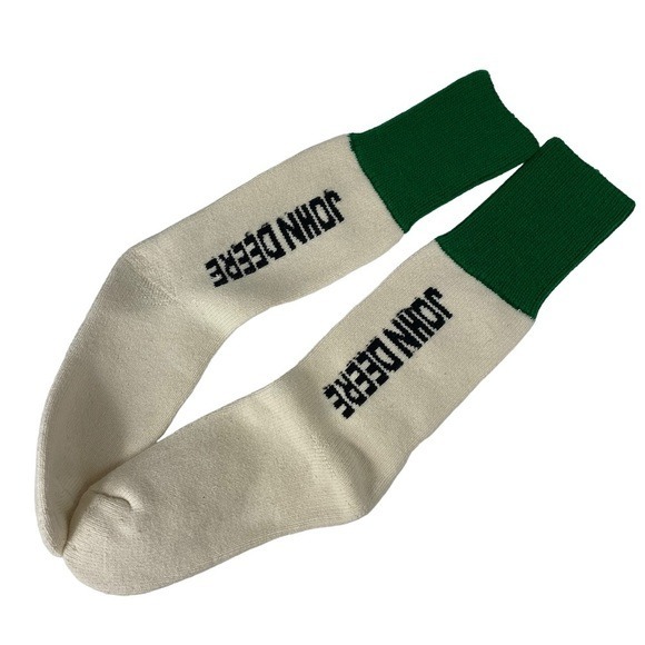 NWT Vintage John Deere Heavy Thick Cotton Warm Winter Tall High Socks Deadstock