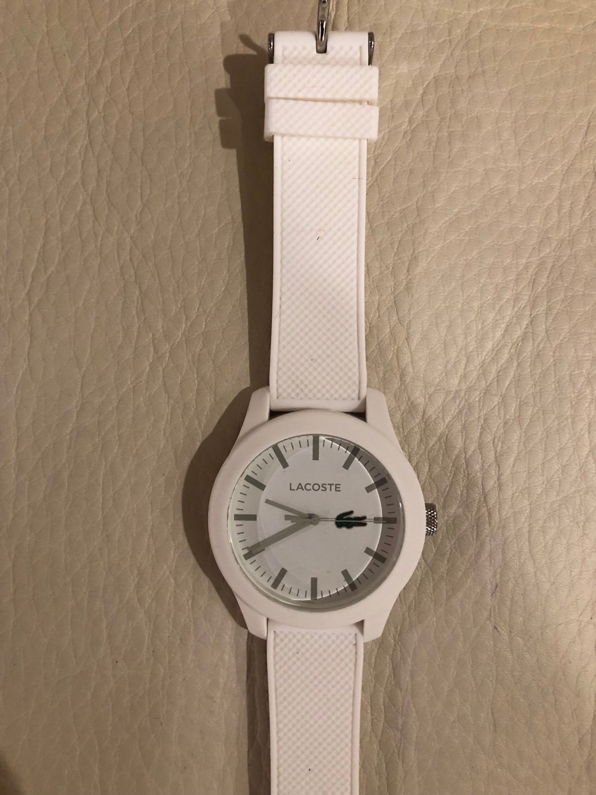 Lacoste white watches for men