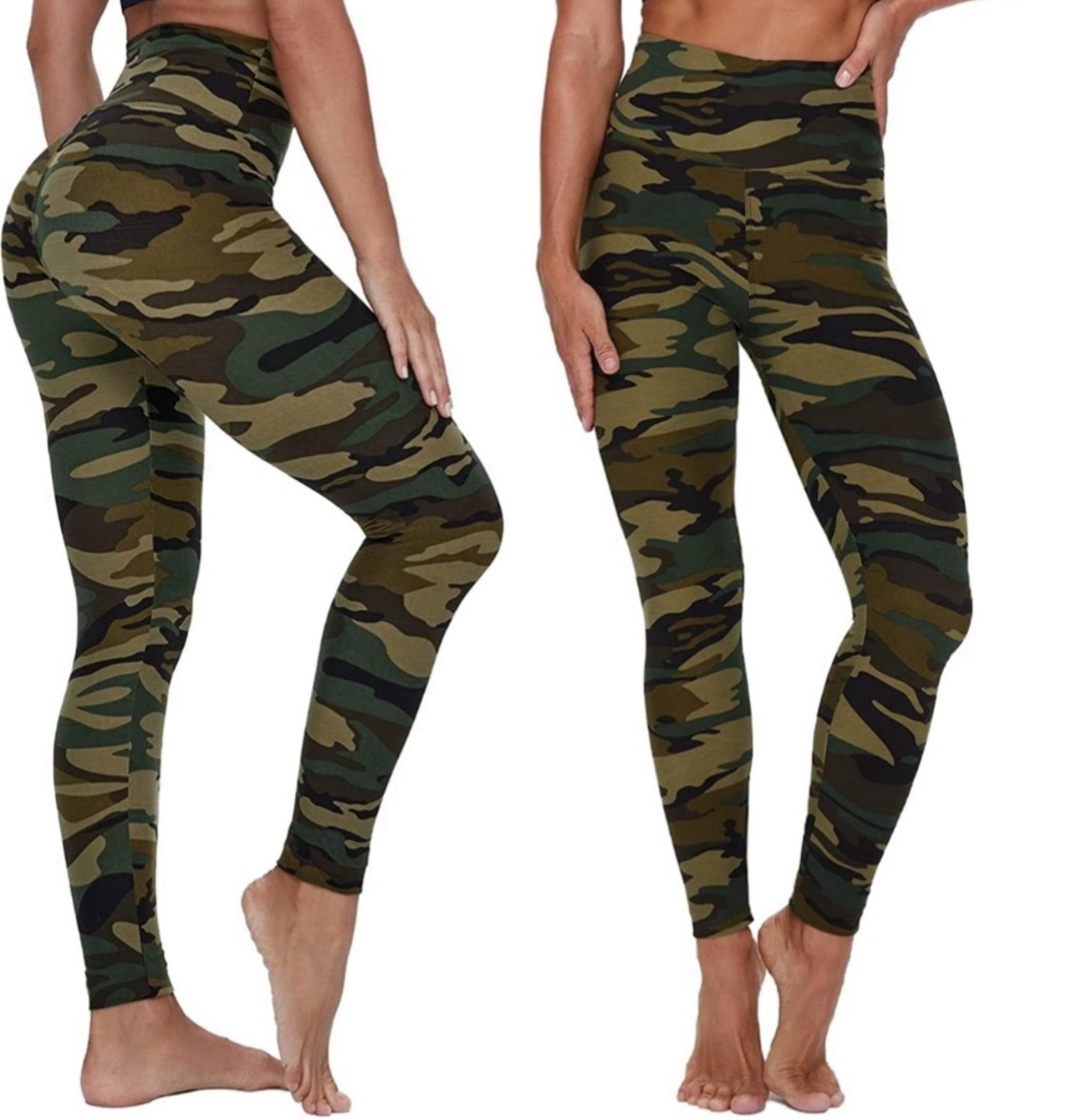 Leggings size large women’s camouflage high rise buttery soft Full length
