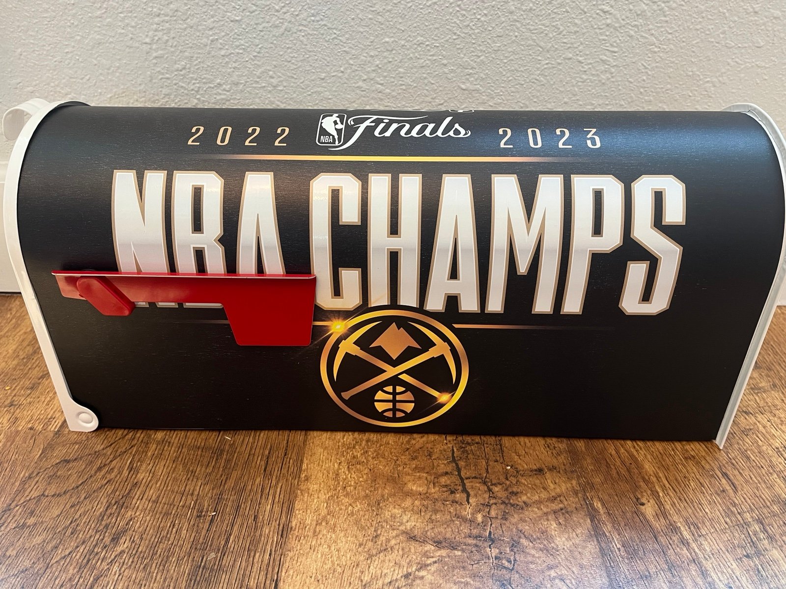 DENVER Nuggets CUSTOM Mailbox Logo US Mail 19” NBA Finals Champions Mancave