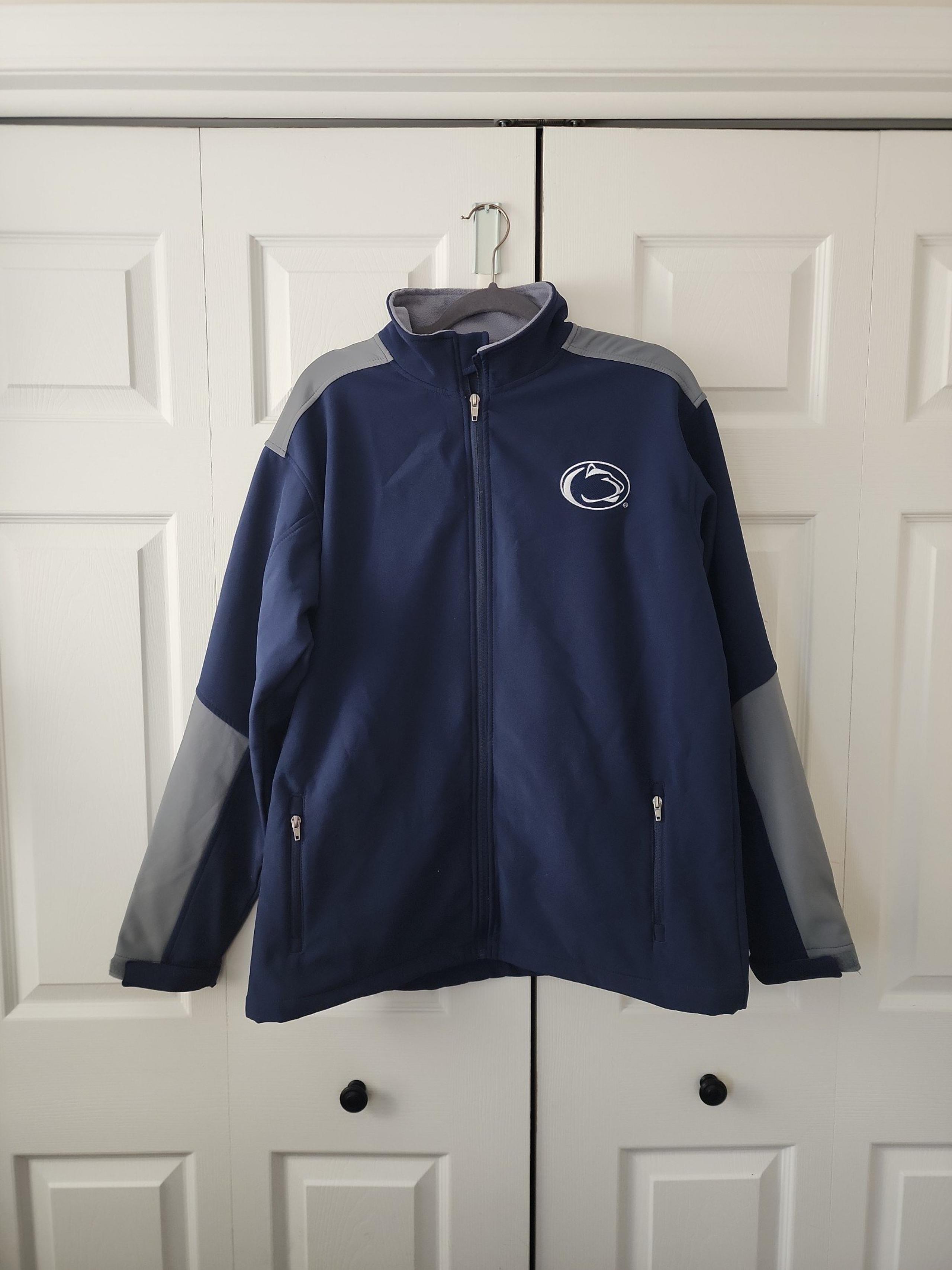 Knights Apparel Mens Zip Jacket with pockets, Penn State, Size L
