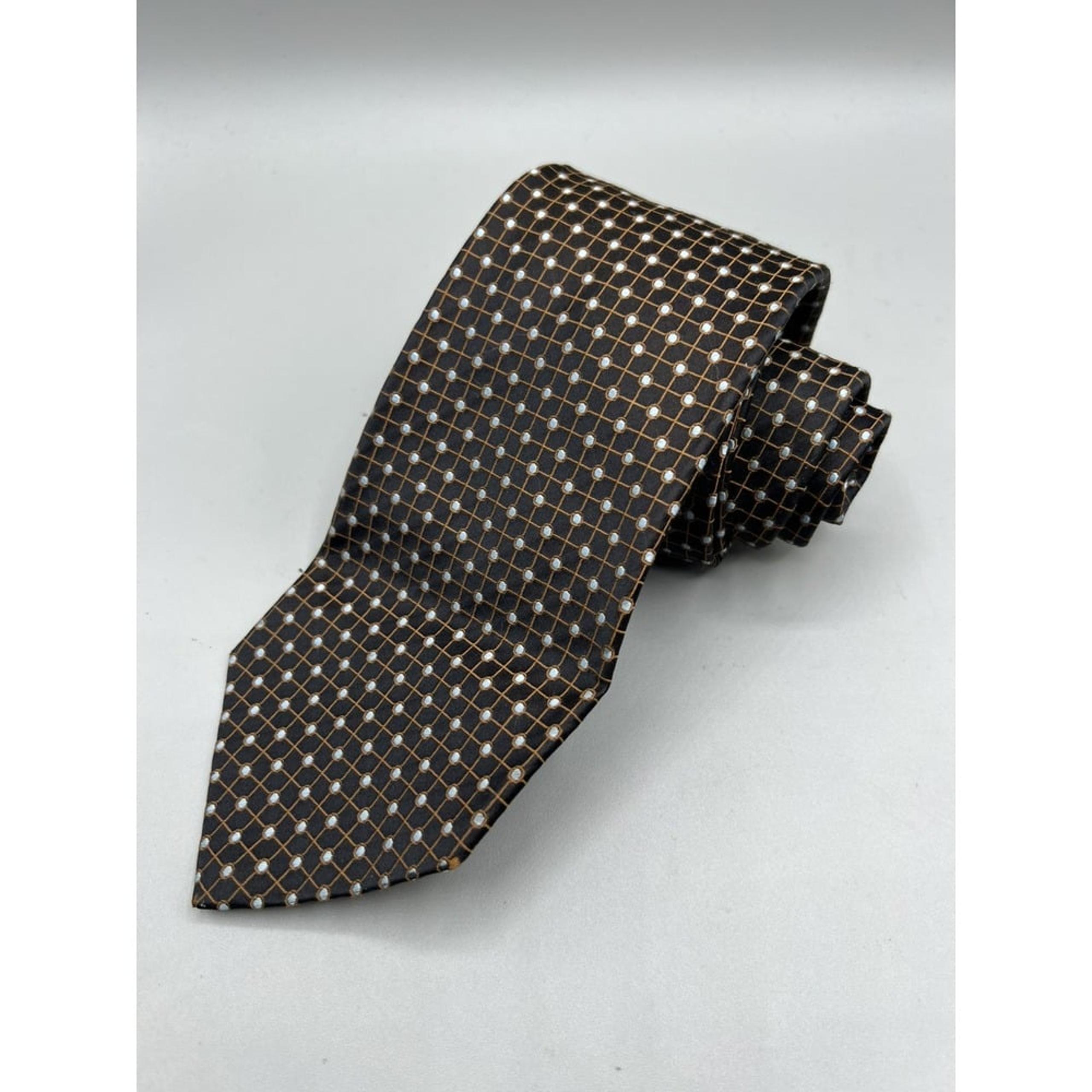 KITON Napoli 100% Silk Tie Multicolored Geometric 58x3.7 Made In Italy