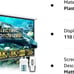 Aoxun 110 Motorized Projector Screen - Indoor and Outdoor Movies Screen 110 inc