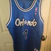 Vintage Penny Hardaway Champion Jersey Size 48 XL Orlando Magic #1 Light Blue
