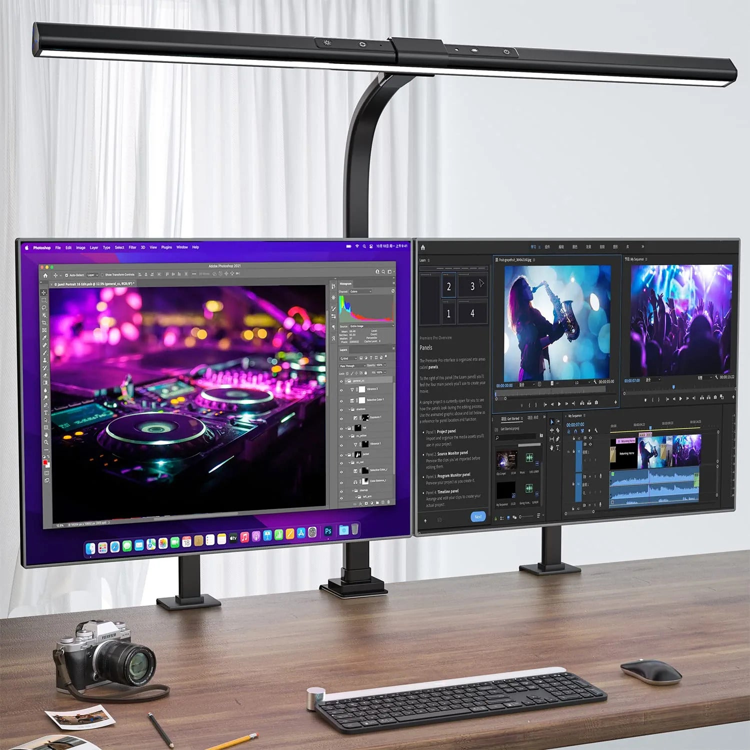 KableRika LED Desk Lamp, 24W Brightest Architect 31.5 Wide Tall Desk Lamp