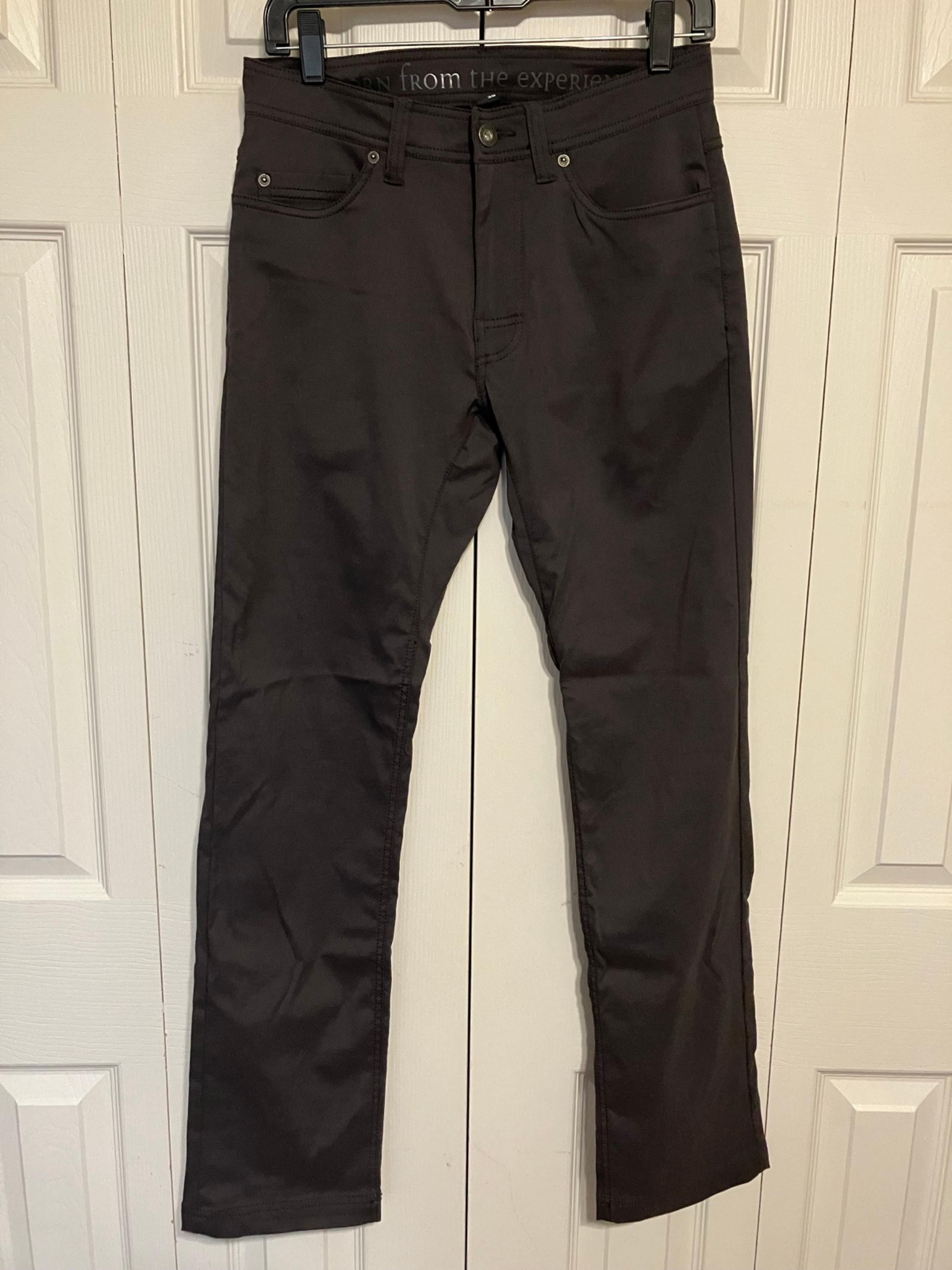 PrAna Hiking Pants Women’s Sz 28 Black Nylon Outdoors Camping Straight Leg