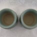 Pair of Celadon Porcelain 3 Piece Tea Caddy's Pot Jar Box Signed