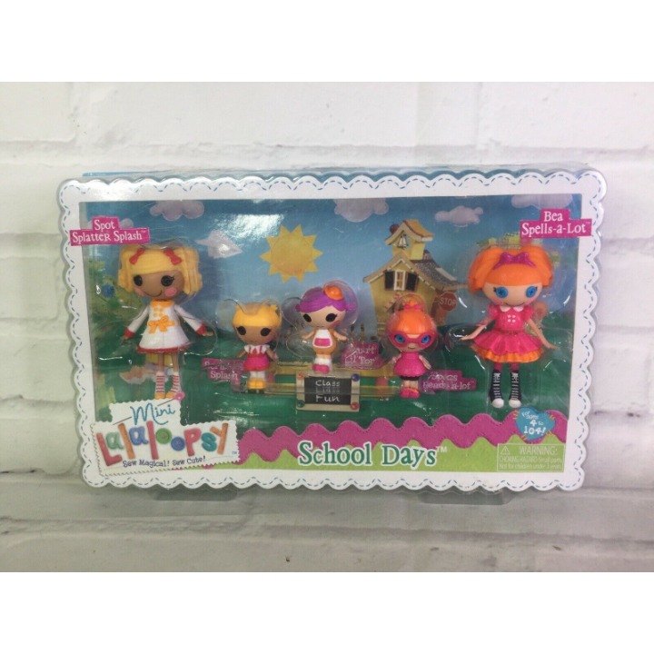 Lalaloopsy School Days Spot Bea Squirt Specs Scribbles Mini Figures Toy Playset