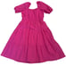 Anthropologie Francesca Tiered Midi Dress Hot Pink Size 1X