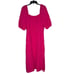 Anthropologie Francesca Tiered Midi Dress Hot Pink Size 1X