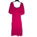 Anthropologie Francesca Tiered Midi Dress Hot Pink Size 1X