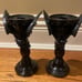 BRAND NEW HALLOWEEN GOBLETS CANDLE HOLDERS SET OF 2