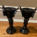 BRAND NEW HALLOWEEN GOBLETS CANDLE HOLDERS SET OF 2