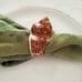 Sterling silver and shell napkin ring set (Set of 4)