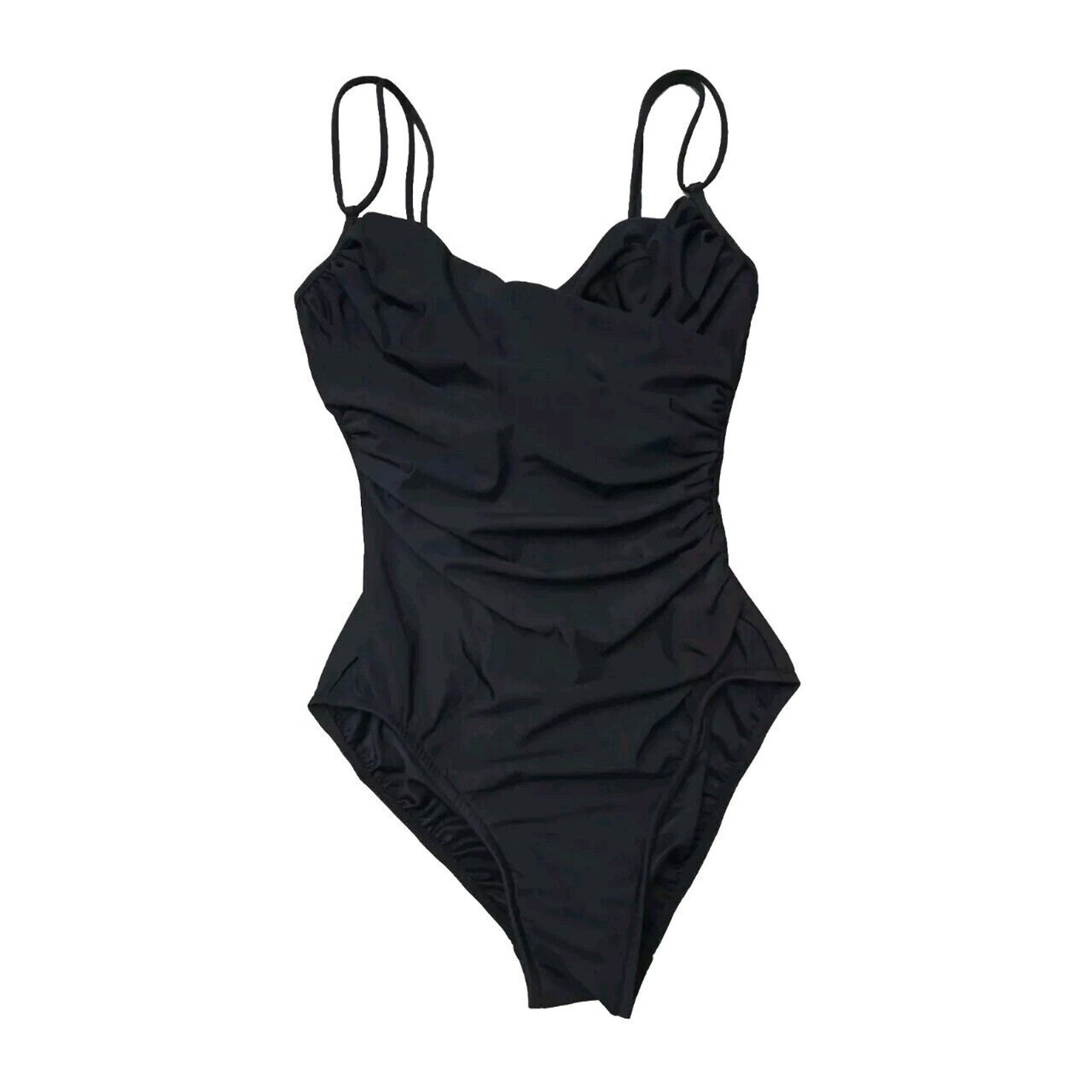 Magicsuit Slimming Ruched Black One-Piece Swimsuit Underwire Size 14
