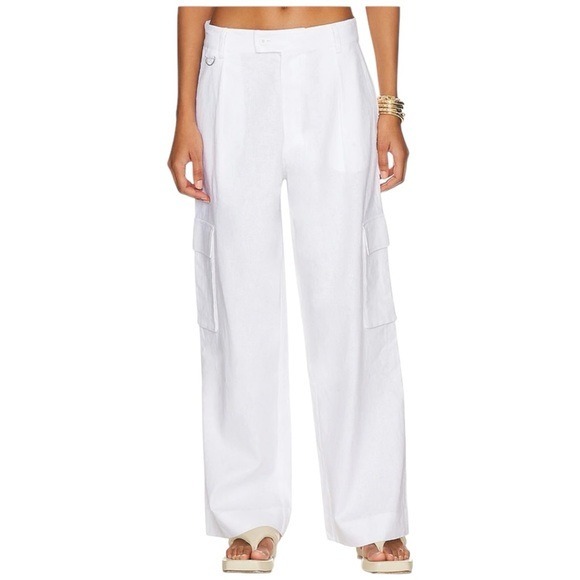 NWT Revolve LNA Cargo Trouser in White Size Medium