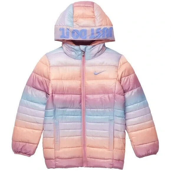 Nike Girls Just Do It printed jacket multicolor - Size 4-6X - NEW WITH TAGS