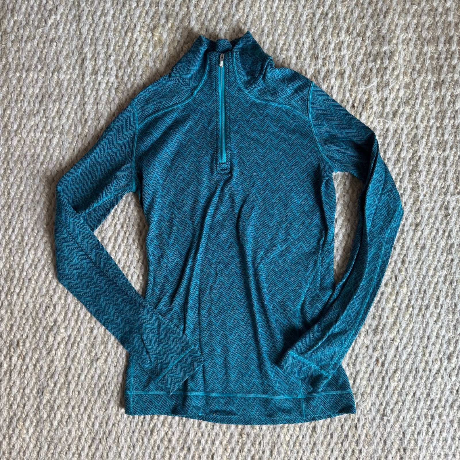 SMARTWOOL Merino Sport Merino 250 Base Layer Pattern 1/4 Zip Top Shirt