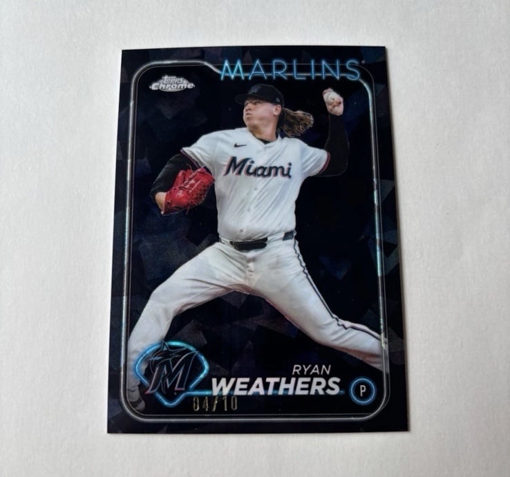 2024 TOPPS CHROME UPDATE SAPPHIRE BASEBALL RYAN WEATHERS BLACK ICE /10