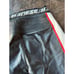 Dainese Men Leather Motorcycle Pants EU 56 US 40 Black Red White Protective Gear