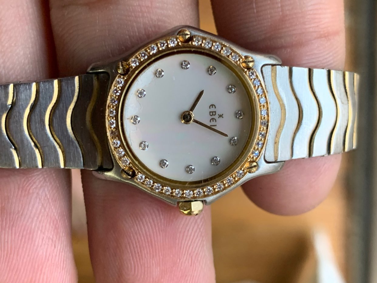 ebel diakind gold steel ladies watch
