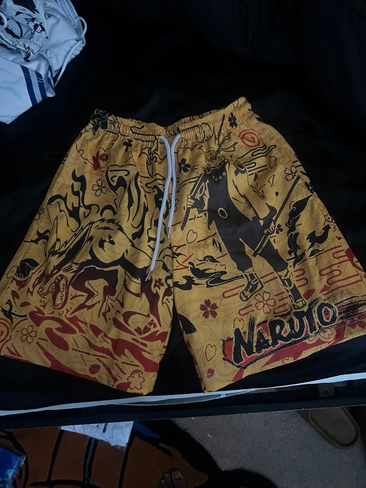Naruto shorts and Hypland Obito Sherpa sz M