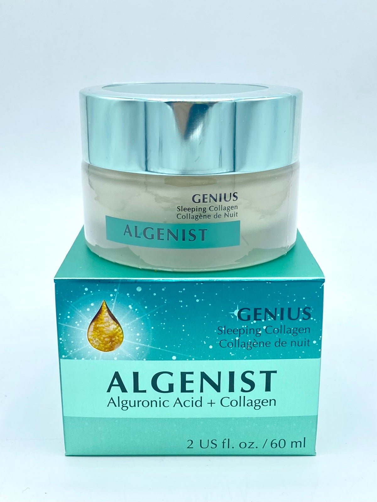 Algenist Genius Sleeping Collagen Night Cream w/ Alguronic Acid 60ml 2oz Large