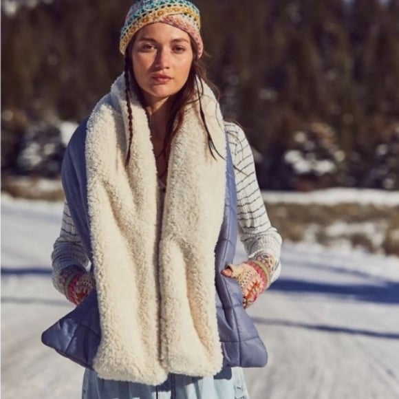 Free People Movement Downhill Puffer Scarf new one size