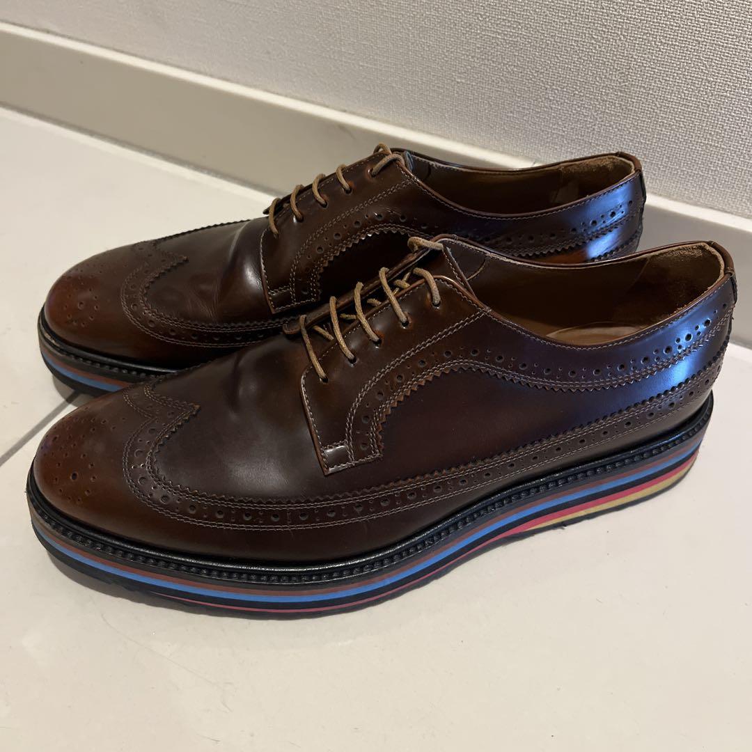 Paul Smith Wingtip Shoes, Dark Brown, UK8 (26.5cm)