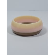 Vintage Neopolitan Ice Cream Stripe Laminated Lucite Bangle Bracelet Small Wrist