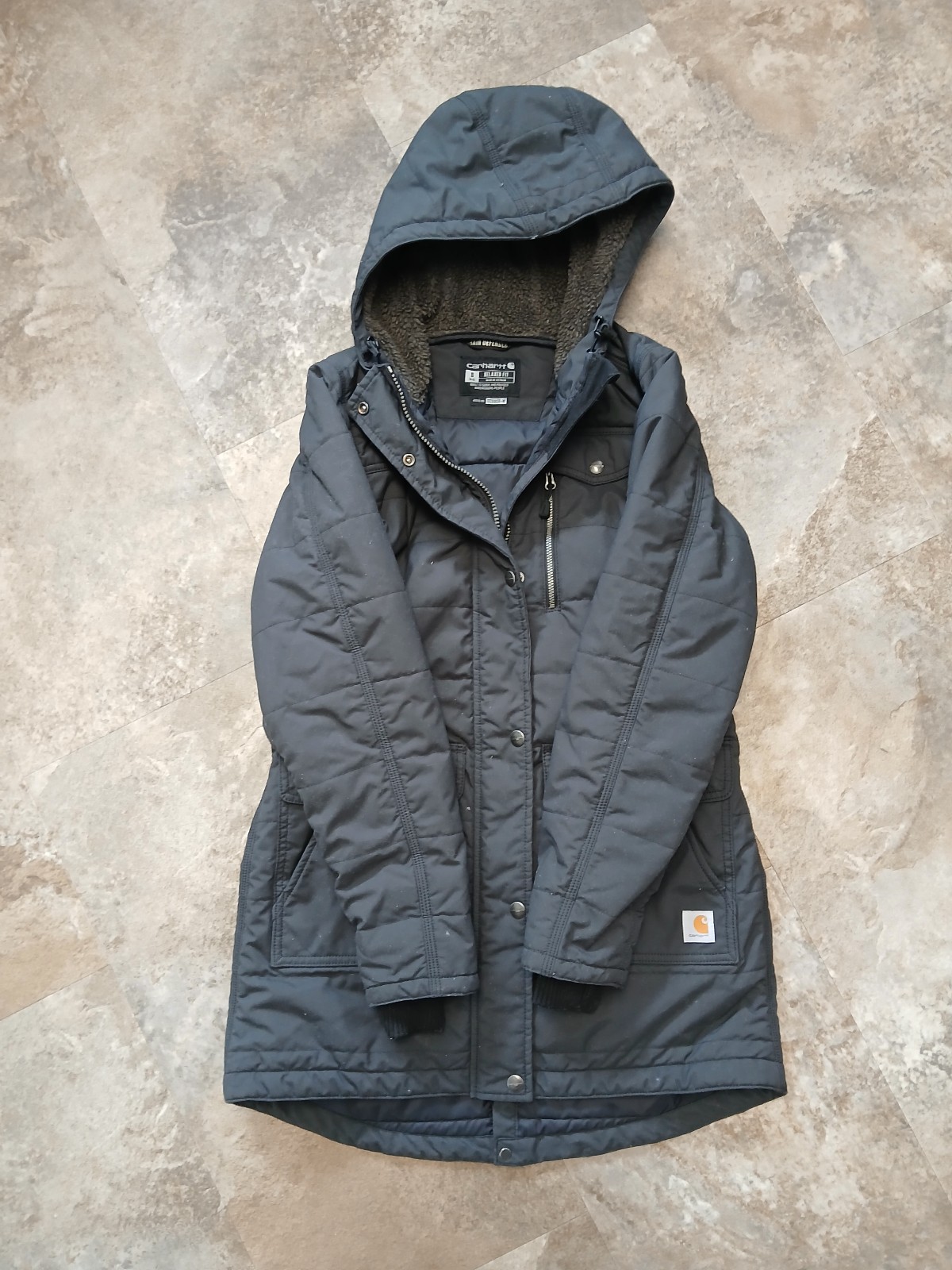 Carhartt utility hooded jacket (size small)
