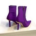 New In Box Good American High Kickstand Neoprene Bootie In Purple